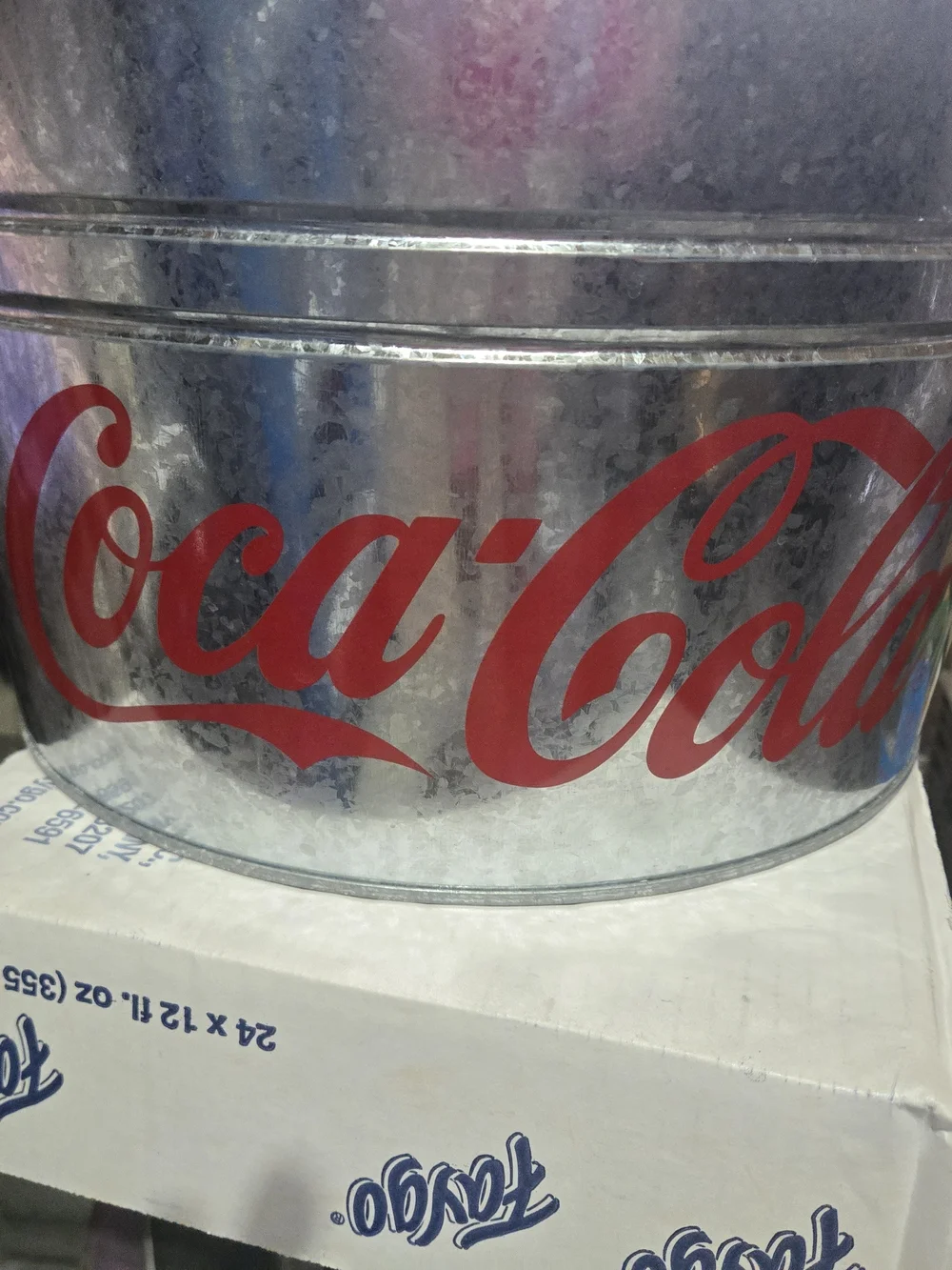 Coca-Cola Galvanized Metal Tub Bucket Ice Cooler 14